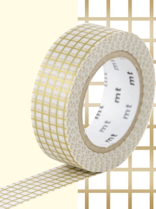 Masking tape quadrillé - Doré - 1,5 cm x 7 m - Masking Tape - Kiabi
