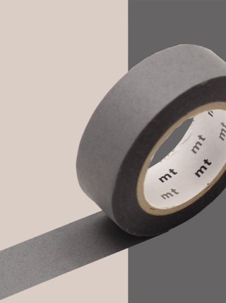 Masking tape unicolore pastel - Gris mat - 1,5 cm - Masking Tape