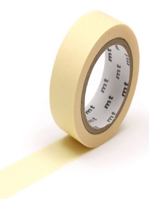 Masking tape unicolore pastel - Jaune - 1,5 cm x 7 - Masking Tape - Kiabi
