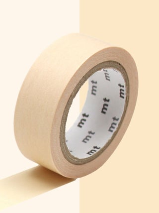 Masking tape unicolore pastel - Jaune orangé - 1,5 - Masking Tape