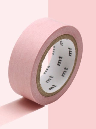 Masking tape unicolore pastel - Rouge - 1,5 cm x 7 - Masking Tape