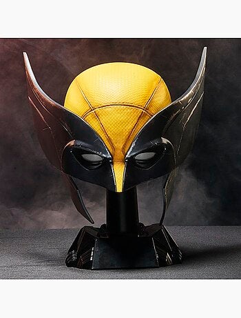 Masque cosplay wolverine échelle 1:1 avec socle - hasbro, marvel legends