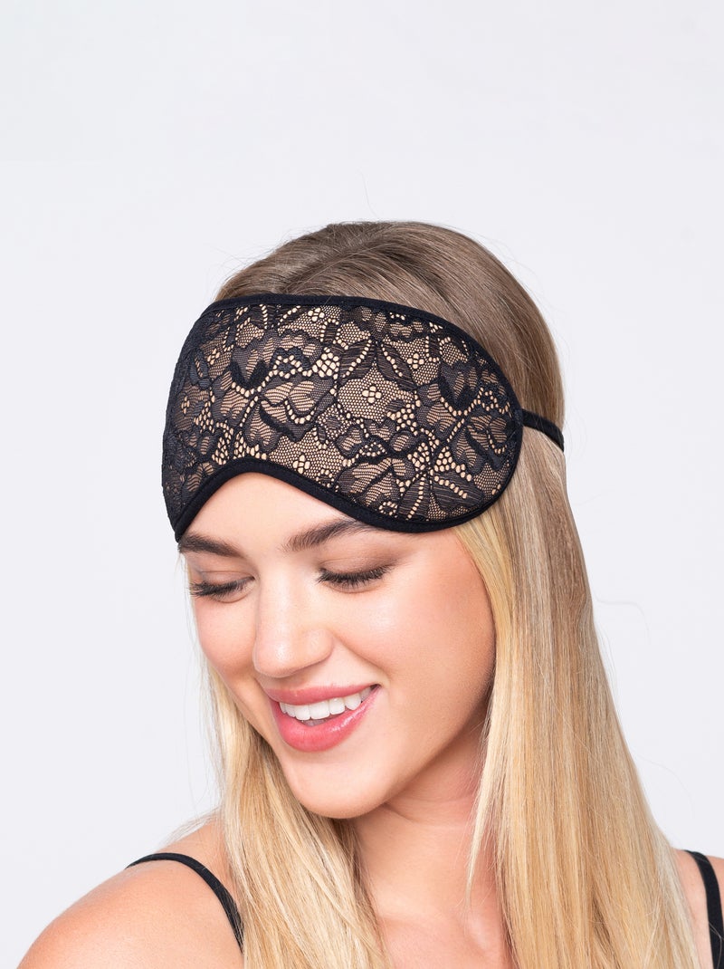 Masque de nuit MICRO TOUCH LACE Noir - Kiabi