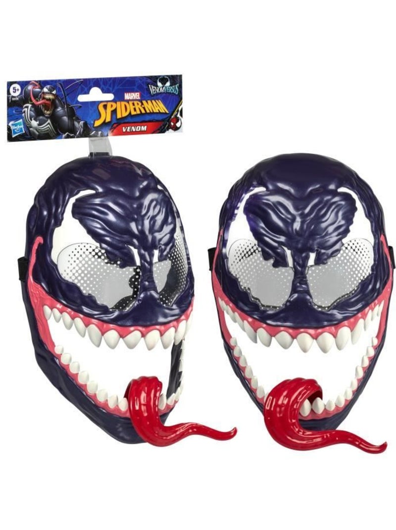 Masque de venom, déguisement enfant de super-héros, marvel spider-man venomversus, dès 5 ans Noir - Kiabi