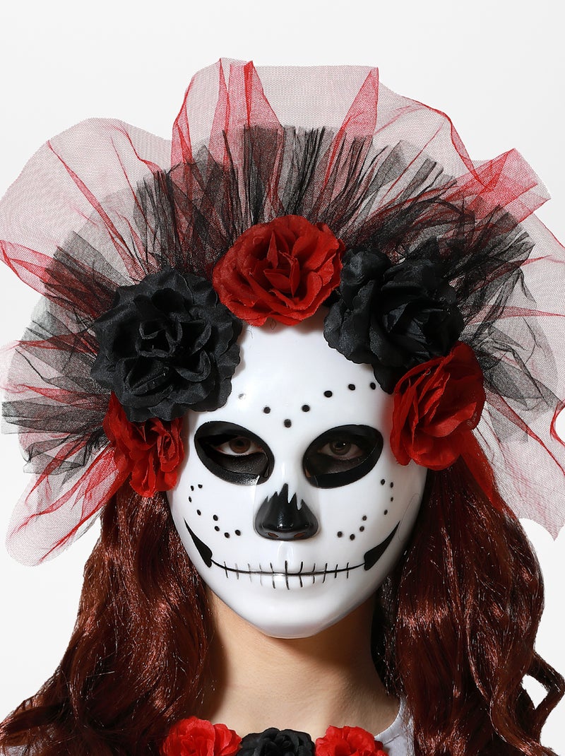 Masque 'dia de la muerte' - Déguisement Blanc/noir - Kiabi