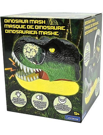 Masque dinosaure réaliste avec effets de sons et lumières