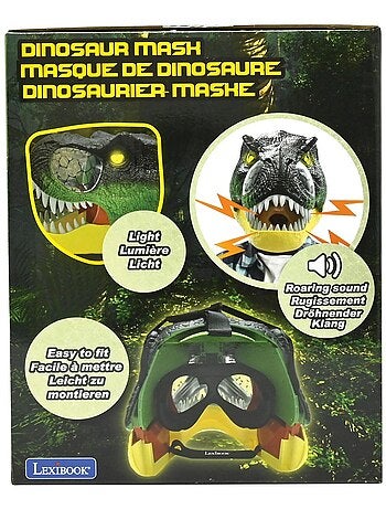 Masque dinosaure réaliste avec effets de sons et lumières