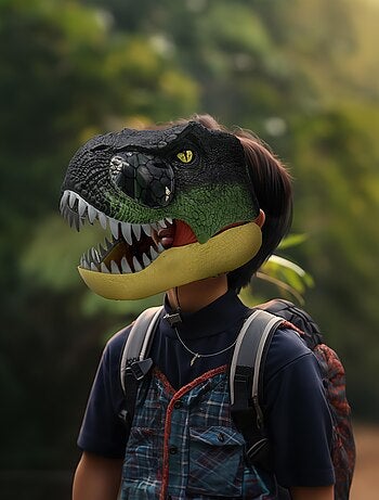 Masque dinosaure réaliste avec effets de sons et lumières