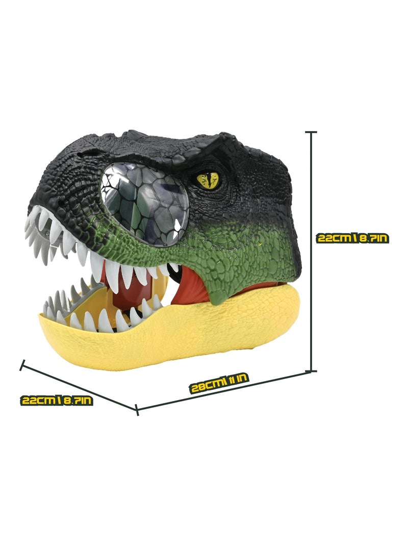 Masque Dinosaure réaliste avec effets de sons et lumières Vert - Kiabi