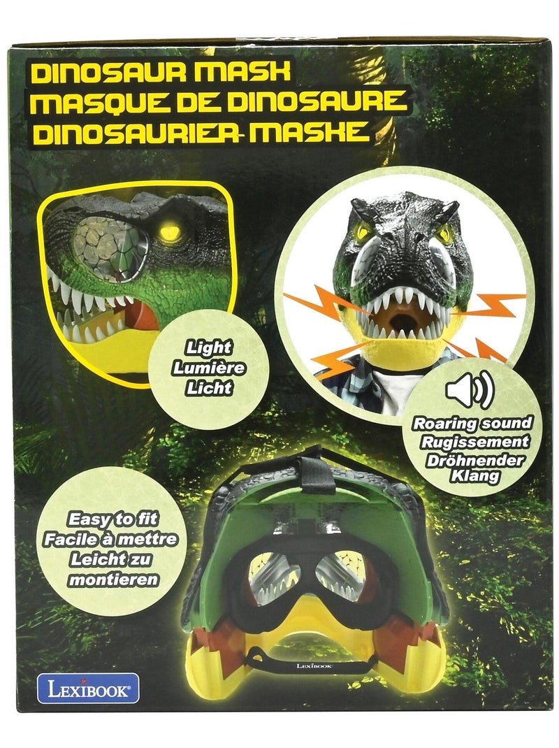 Masque Dinosaure réaliste avec effets de sons et lumières Vert - Kiabi