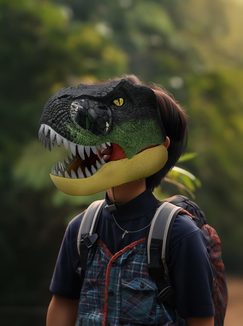 Masque Dinosaure réaliste avec effets de sons et lumières - Kiabi