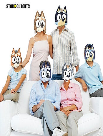 Masque en carton - Bandit (Bluey) - Taille A4