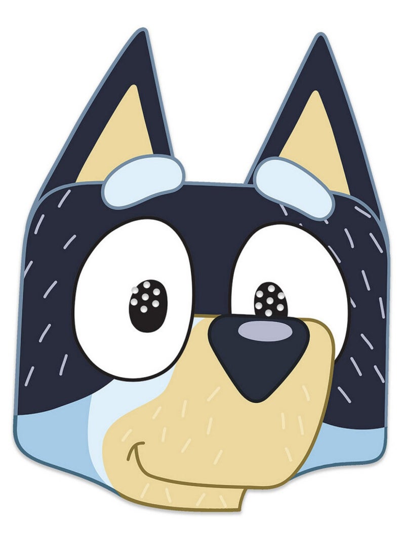 Masque en carton - bandit (bluey) - taille a4 Multicolore - Kiabi