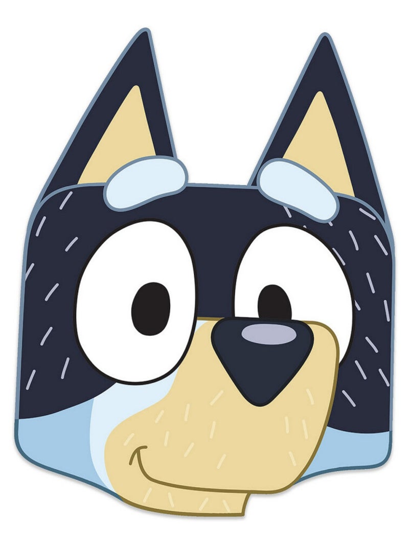 Masque en carton - bandit (bluey) - taille a4 Multicolore - Kiabi