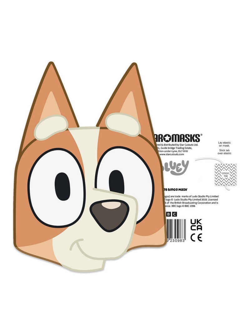Masque en carton - bingo (bluey) - taille a4 Multicolore - Kiabi