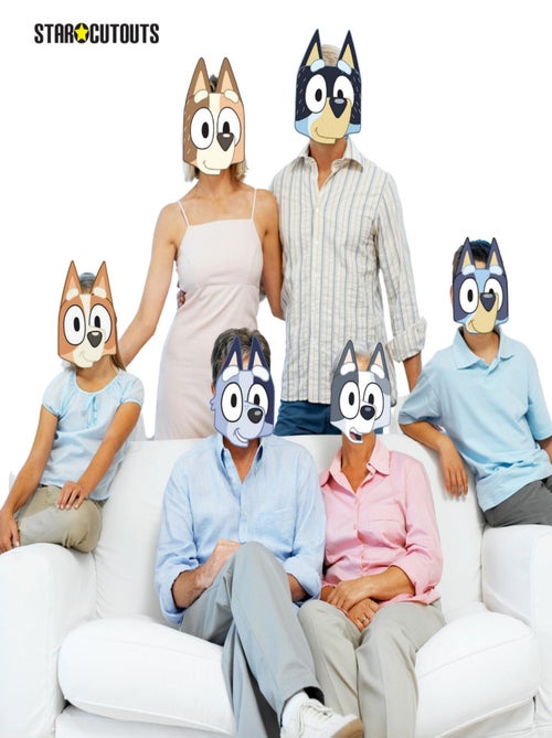 Masque en carton - Bluey  - Taille A4 - Kiabi