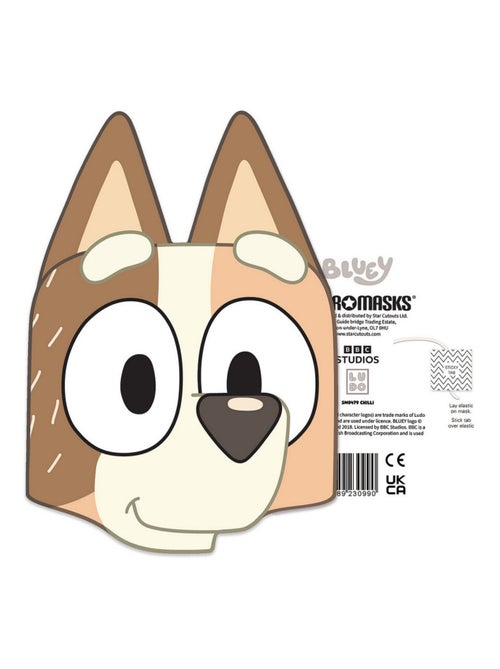 Masque en carton - Chilli (Bluey) - Taille A4 - Kiabi