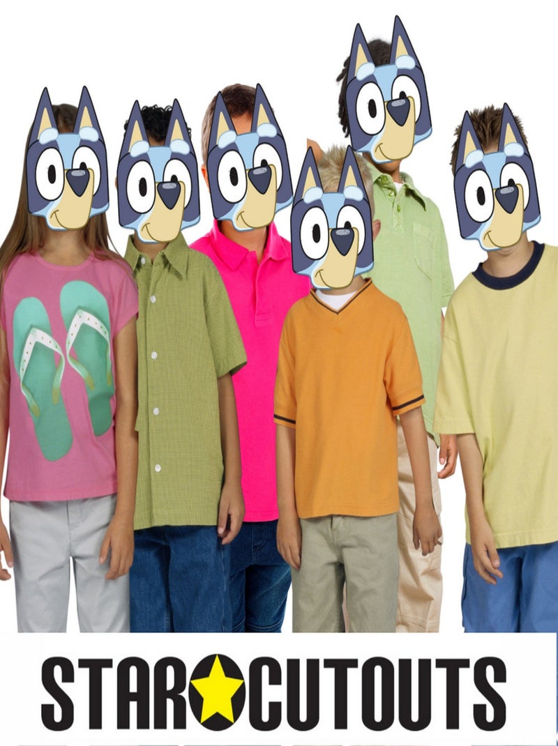 Masque en carton - chilli (bluey) - taille a4 Multicolore - Kiabi