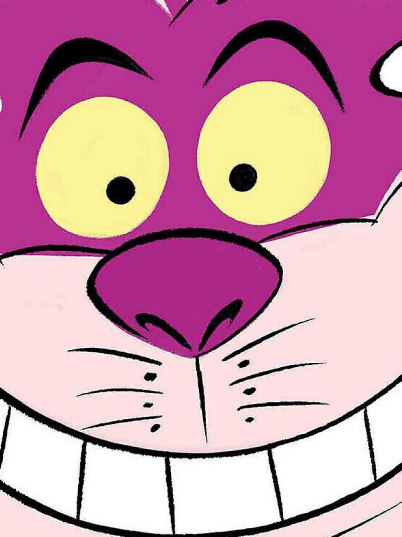 Masque en carton - Disney Alice au pays des merveilles - Chat du Cheshire 27 cm Multicolore - Kiabi