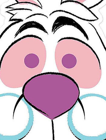 Masque en carton - Disney Alice au pays des merveilles - Le lapin blanc 27 cm