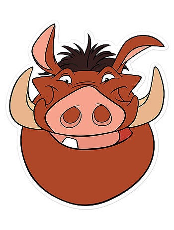 Masque en carton - Disney Le roi lion - Pumba 27 cm