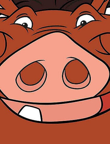 Masque en carton - Disney Le roi lion - Pumba 27 cm