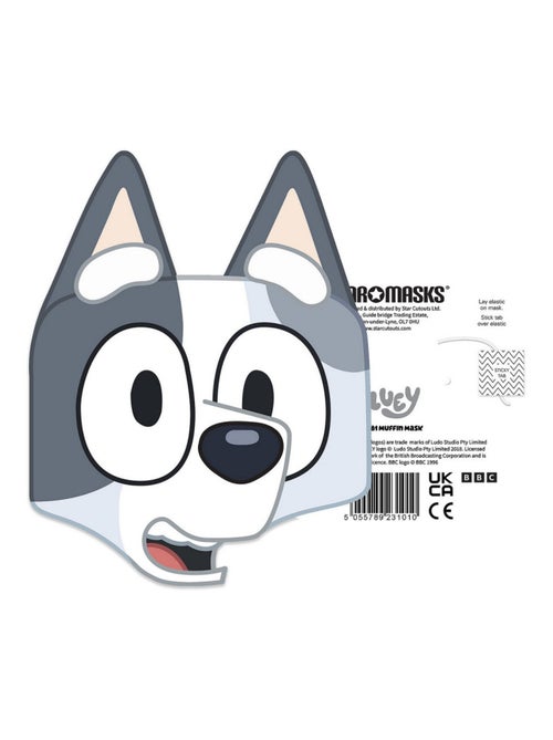 Masque en carton - Muffin (Bluey) - Taille A4 - Kiabi