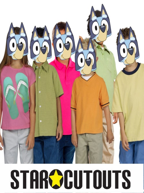 Masque en carton - Muffin (Bluey) - Taille A4 - Kiabi