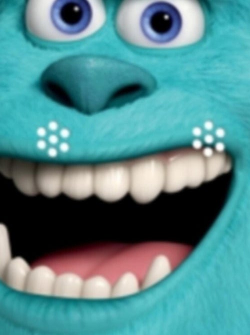 Masque en carton - visage Disney Monstres&Cie Jacques Sullivan 27 cm - Kiabi