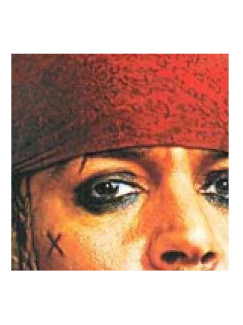 Masque en carton - visage Disney Pirates des caraïbes - Jack Sparrow 27 cm Multicolore - Kiabi