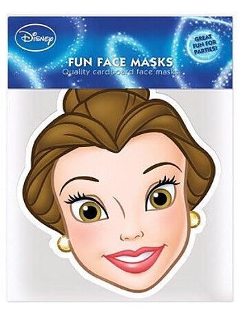 Masque en carton - visage Disney princesse belle de la belle et la bête 27 cm