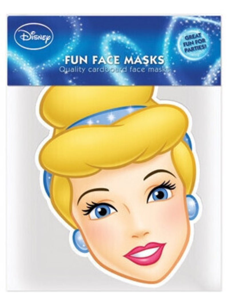 Masque en carton - visage Disney princesse cendrillon 27 cm Multicolore - Kiabi