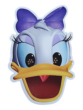 Masque en carton - visage Disney tête de Daisy duck 27 cm