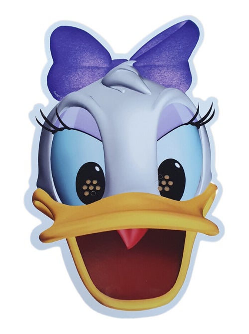 Masque en carton - visage Disney tête de Daisy duck 27 cm - Kiabi