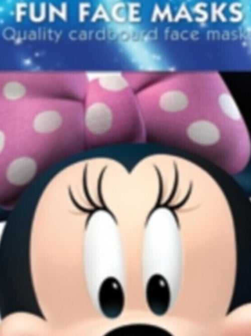 Masque en carton - visage Disney tête de Minnie Mouse 27 cm - Kiabi