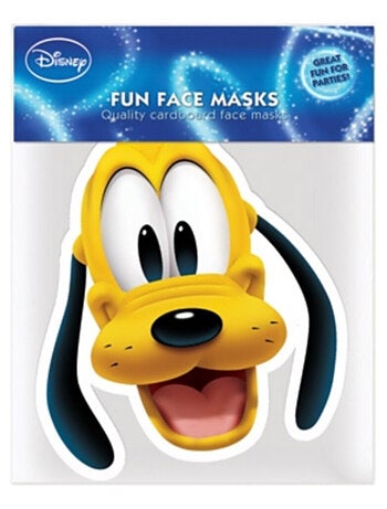 Masque en carton - visage Disney tête de Pluto 27 cm