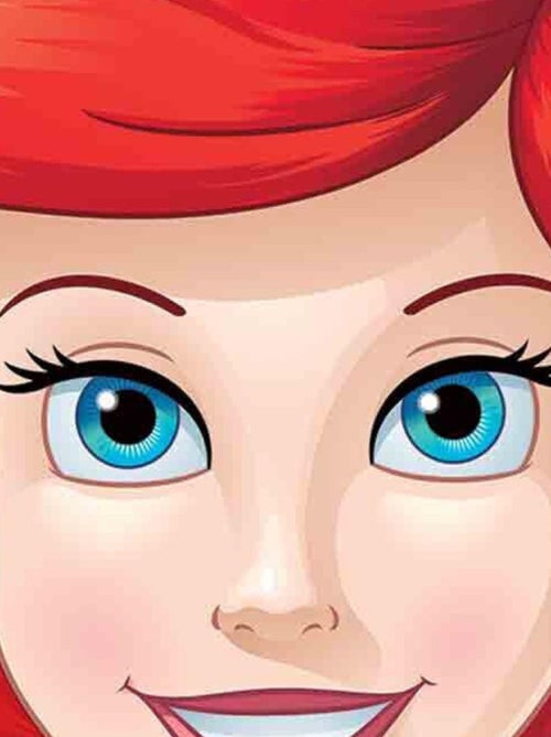 Masque en carton Ariel - Disney La Petite Sirène  27 cm - Kiabi