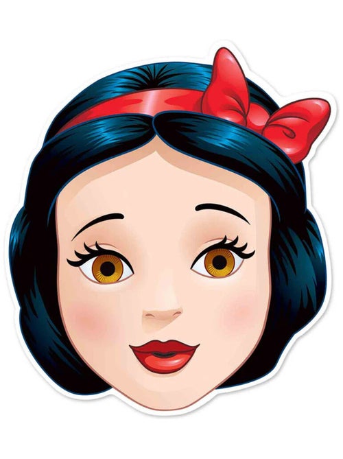 Masque en carton Blanche Neige - Disney Blanche Neige et les 7 nains  27 cm - Kiabi
