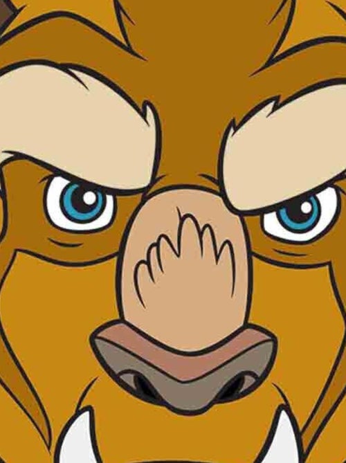 Masque en carton La Bête - Disney La Belle et la Bête  27 cm - Kiabi