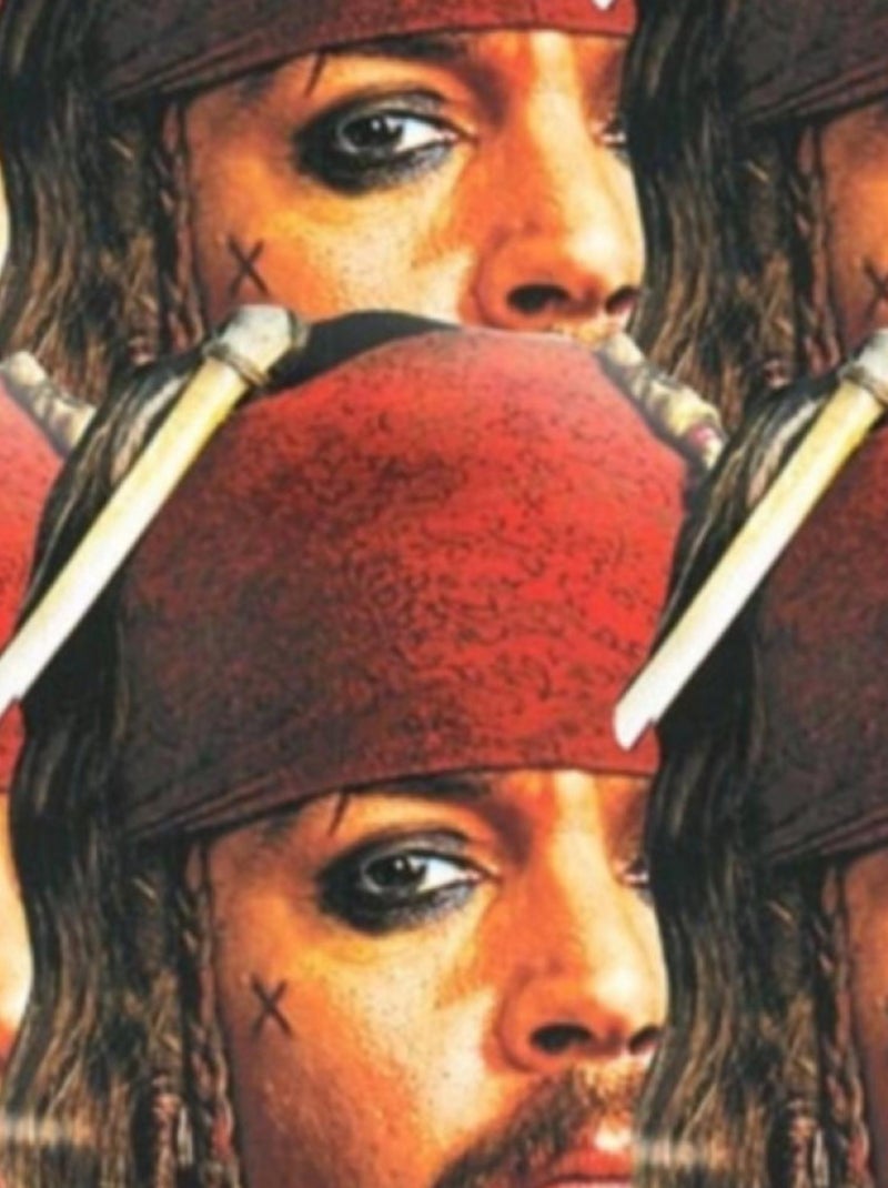 Masque en carton Lot de six masques visage Disney Pirates des caraïbes - Jack Sparrow Multicolore - Kiabi