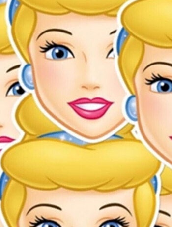 Masque en carton Paquet de 6 visage Disney princesse cendrillon Paquet de 6