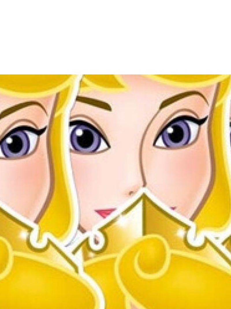 Masque en carton Paquet de 6 visages Disney Princesse Aurore La Belle au Bois Dormant 27 cm Multicolore - Kiabi