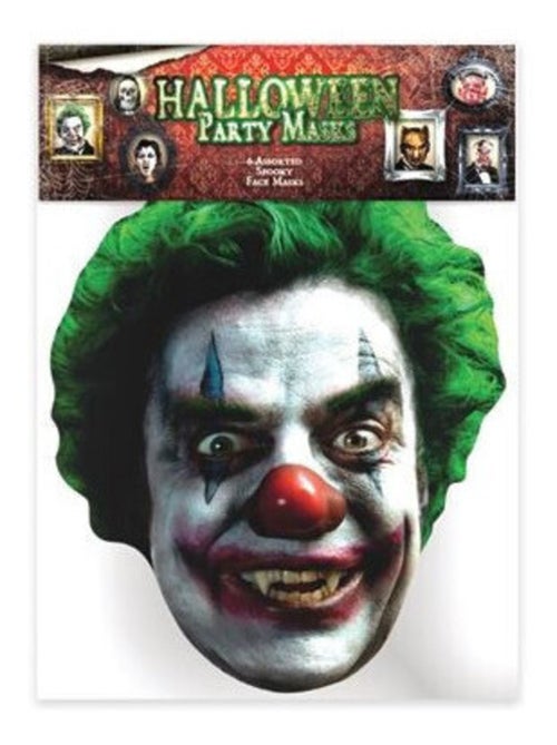 Masque en carton Paquet de 6 visages Fête d'Halloween - Kiabi