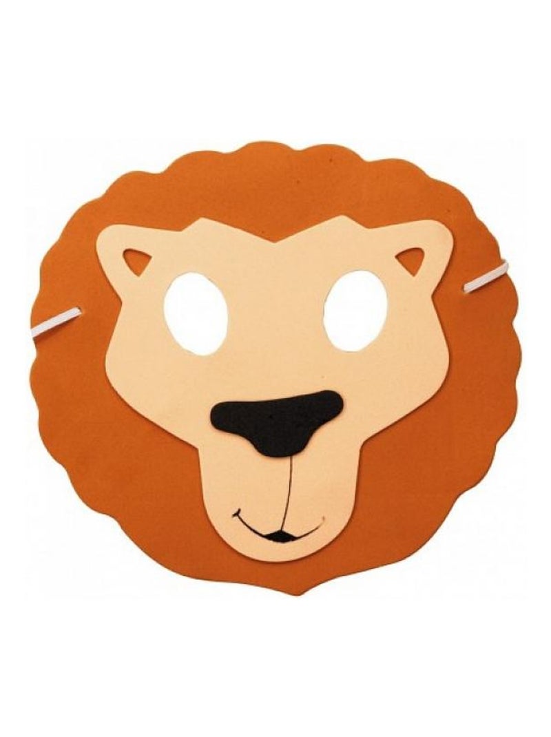 Masque en mousse modele Lion Orange - Kiabi