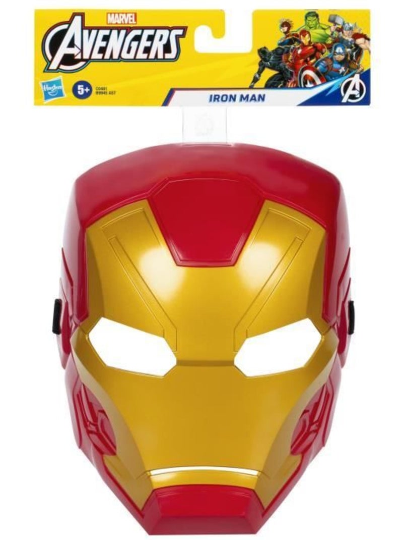 Masque enfant iron man avec sangle ajustable - hasbro, marvel avengers Rouge - Kiabi