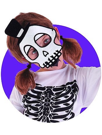 Masque Souple Maskoweenies : Squelette blanc