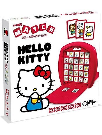 Match hello kitty - jeu de société - winning moves - alignez 5 cubes identiques pour gagner