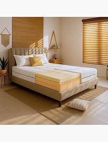 Matelas - the white stone - 80x190 cm (14 cm) - memory waterfoam - hypoallergénique - soutien ferme