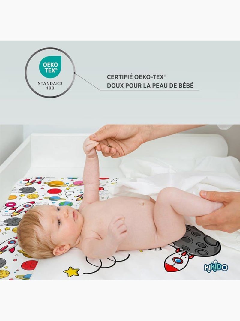 Matelas à langer - imperméable oeko-tex - kikido Blanc - Kiabi