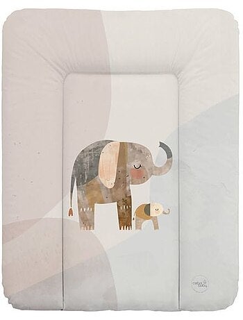 Matelas à langer 50x70 cm motif famille d'éléphants - ceba baby